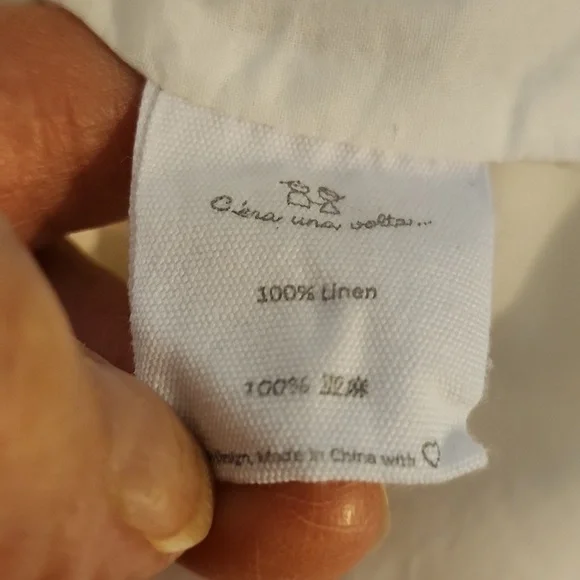 C'ERA UNA VOLTA Girls Size 12 Linen dress Italian Designer